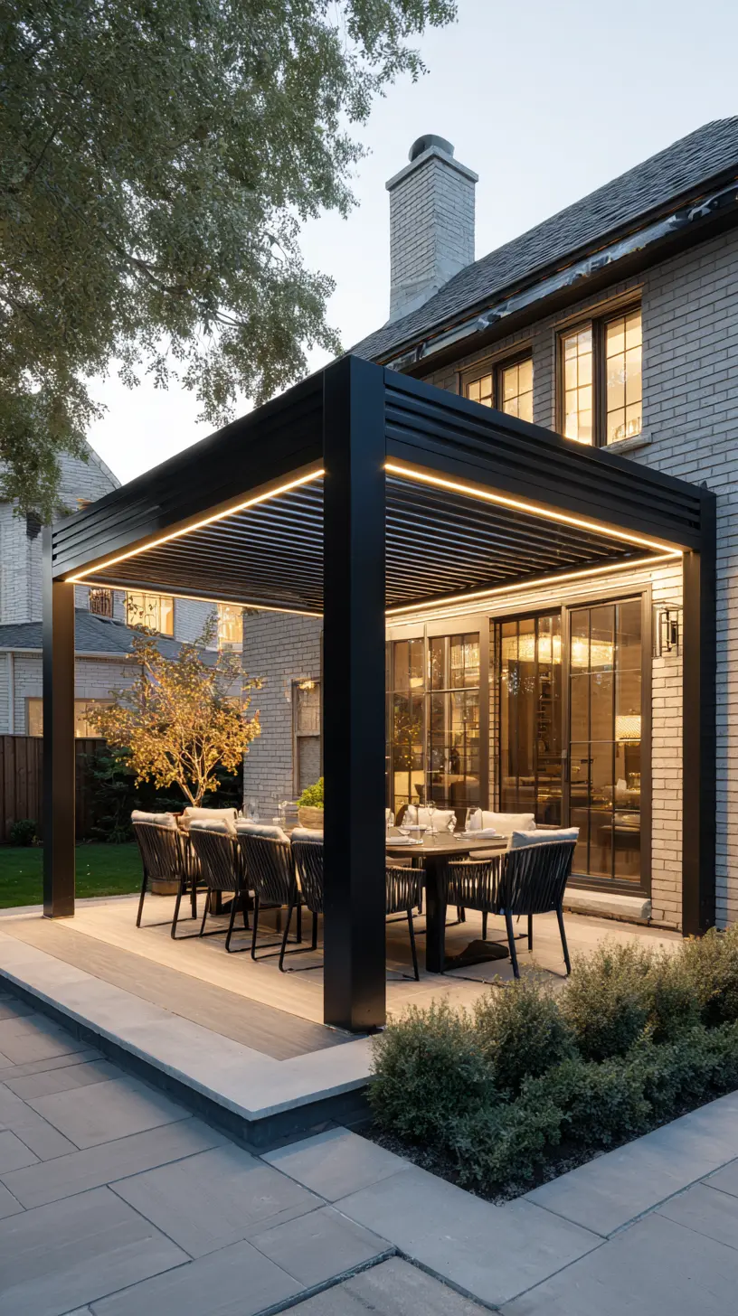 Install LED Strip Lights Along the Pergola’s Edges