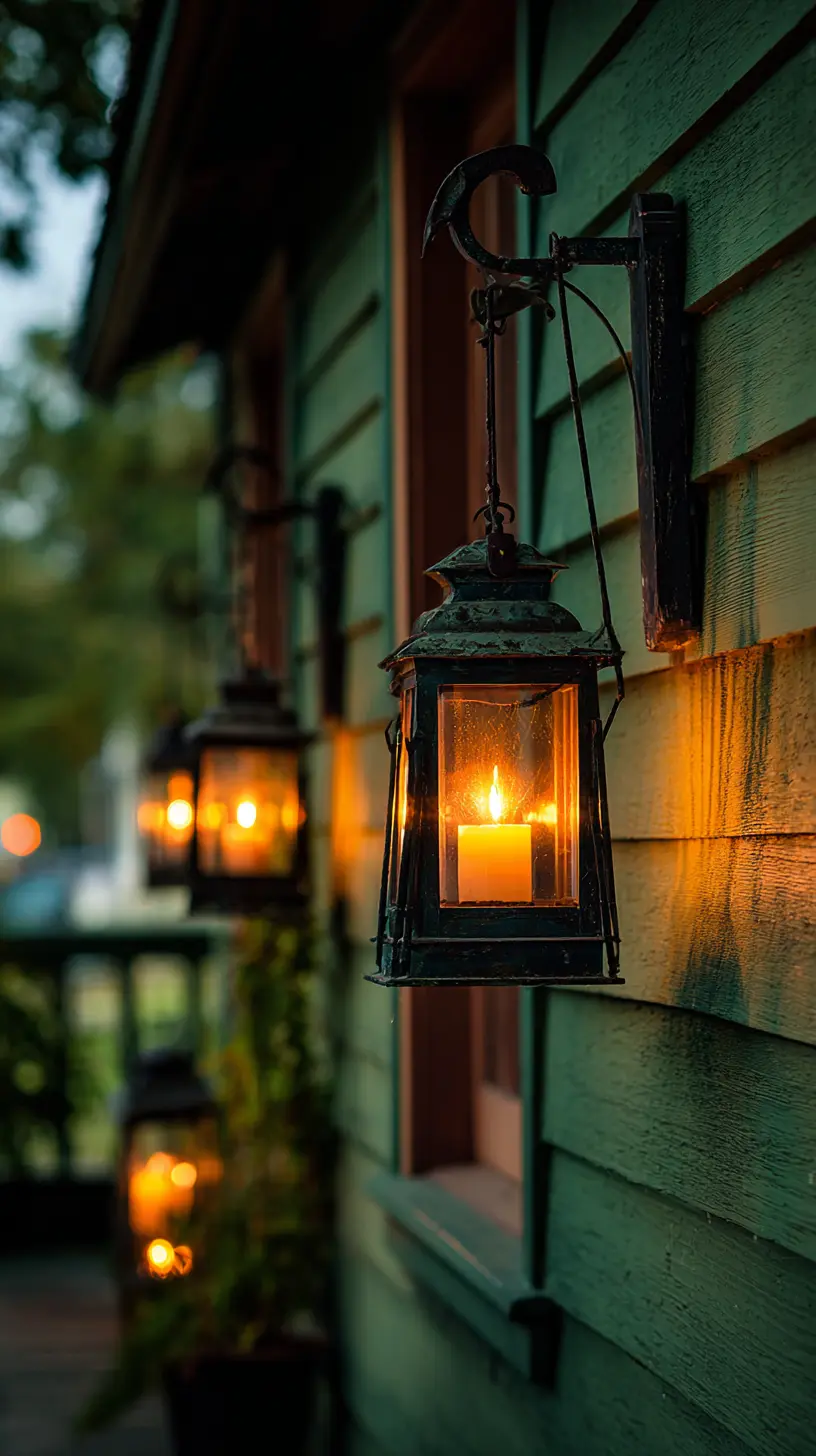 Mount Traditional Lanterns on Porch Walls for Better Visibility