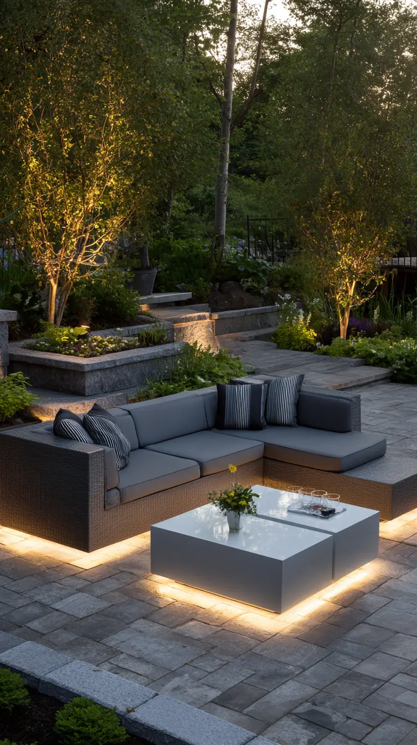 Define the Border of Your Patio With Rope Lights to Accentuate the Patio’s Shape