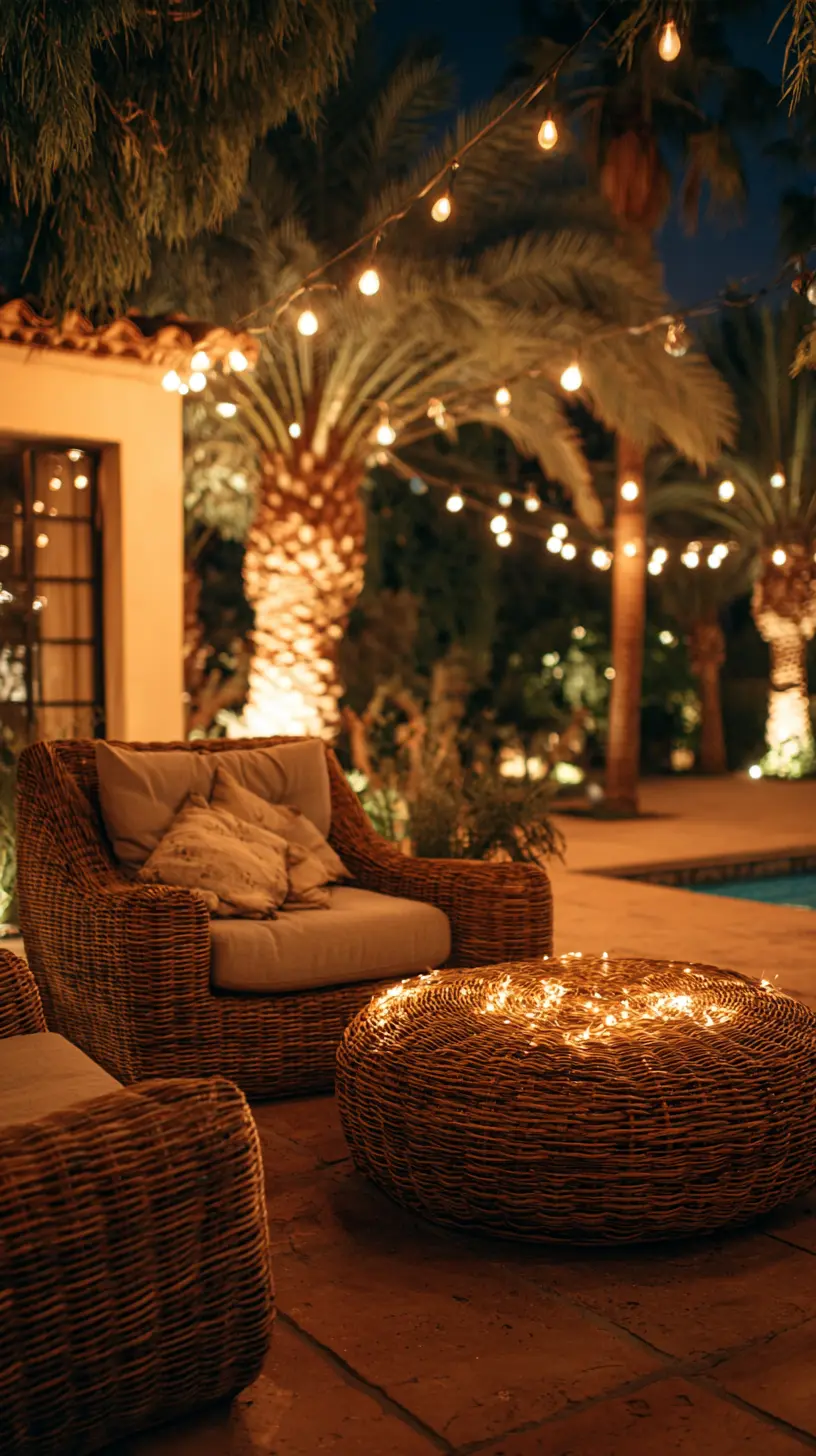 Decorate Deck or Patio Furniture With String Lights