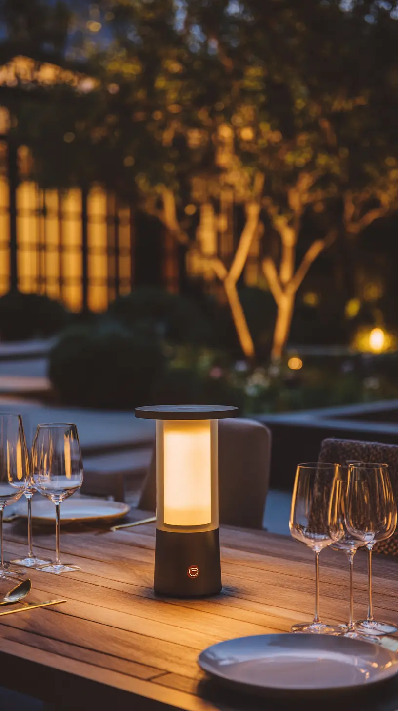 Place Table Lamps Around Outdoor Kitchen Counters