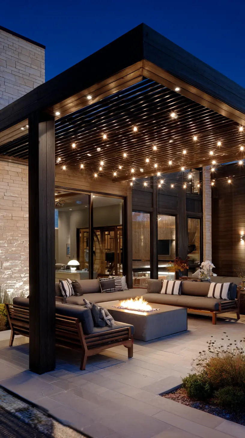 Weave Fairy Lights Through the Pergola Beams