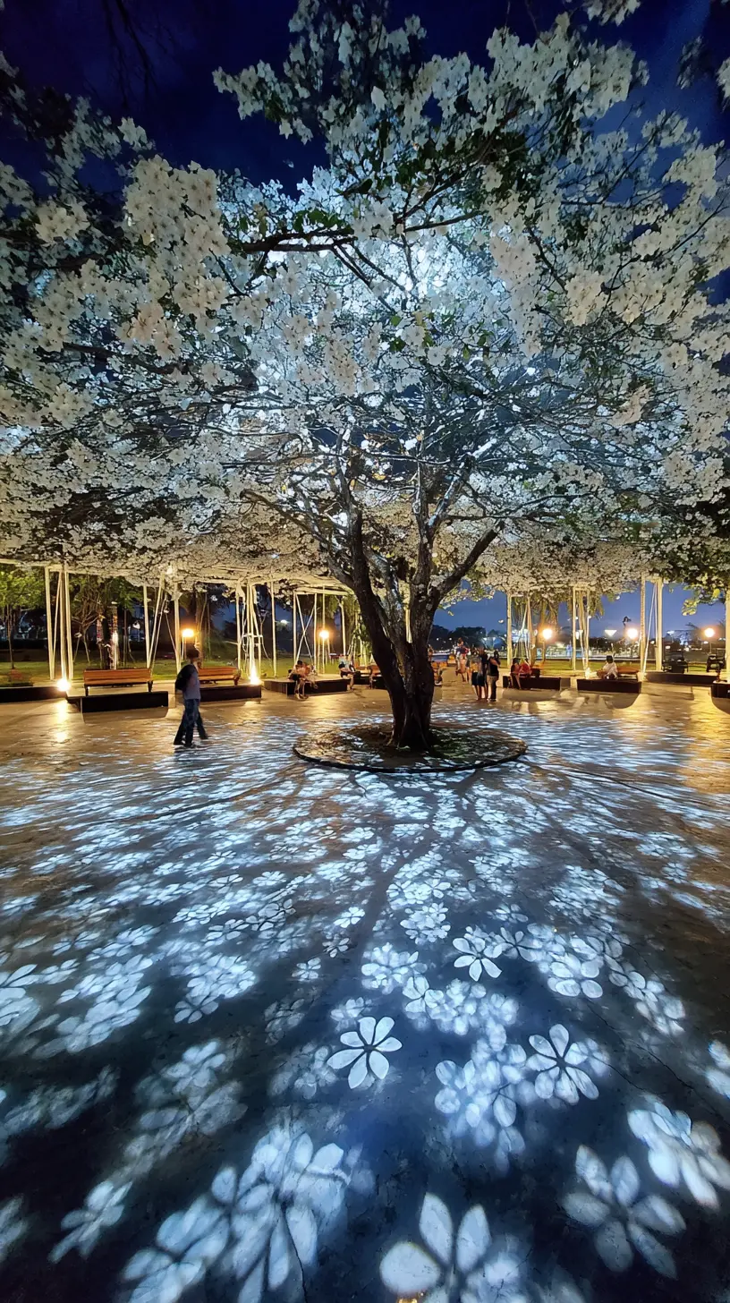 Create a Moonlight Effect by Installing Downward-Facing Lights High in the Tree