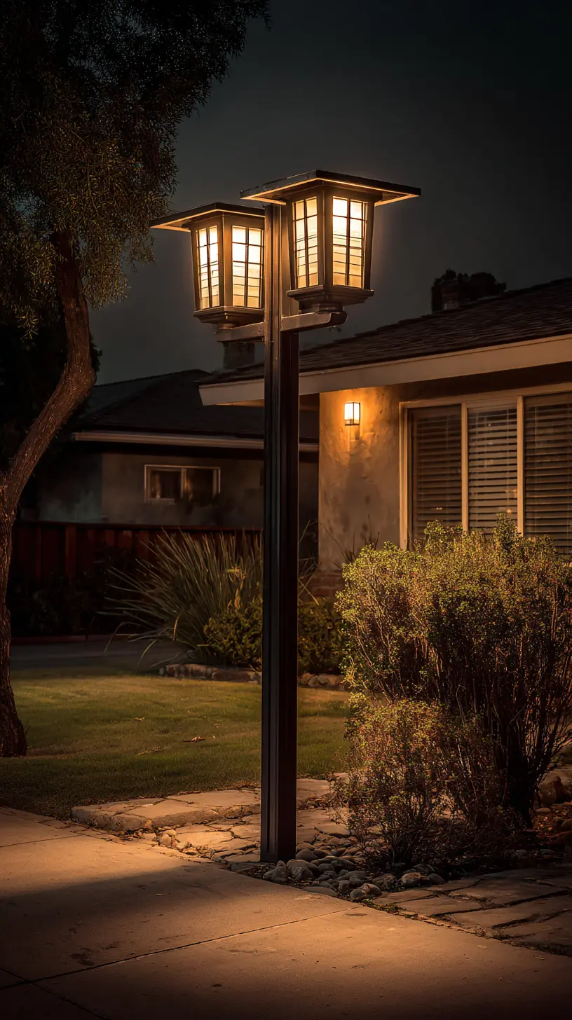 Install Lantern Post Lights Along Garden Pathways for Nighttime Charm