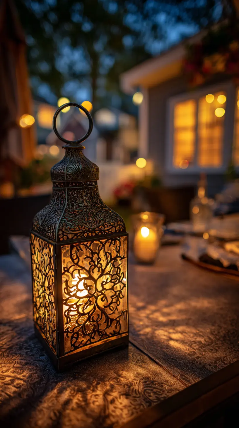 Place Portable Moroccan Lanterns on Garden or Patio Table Tops for Elegance