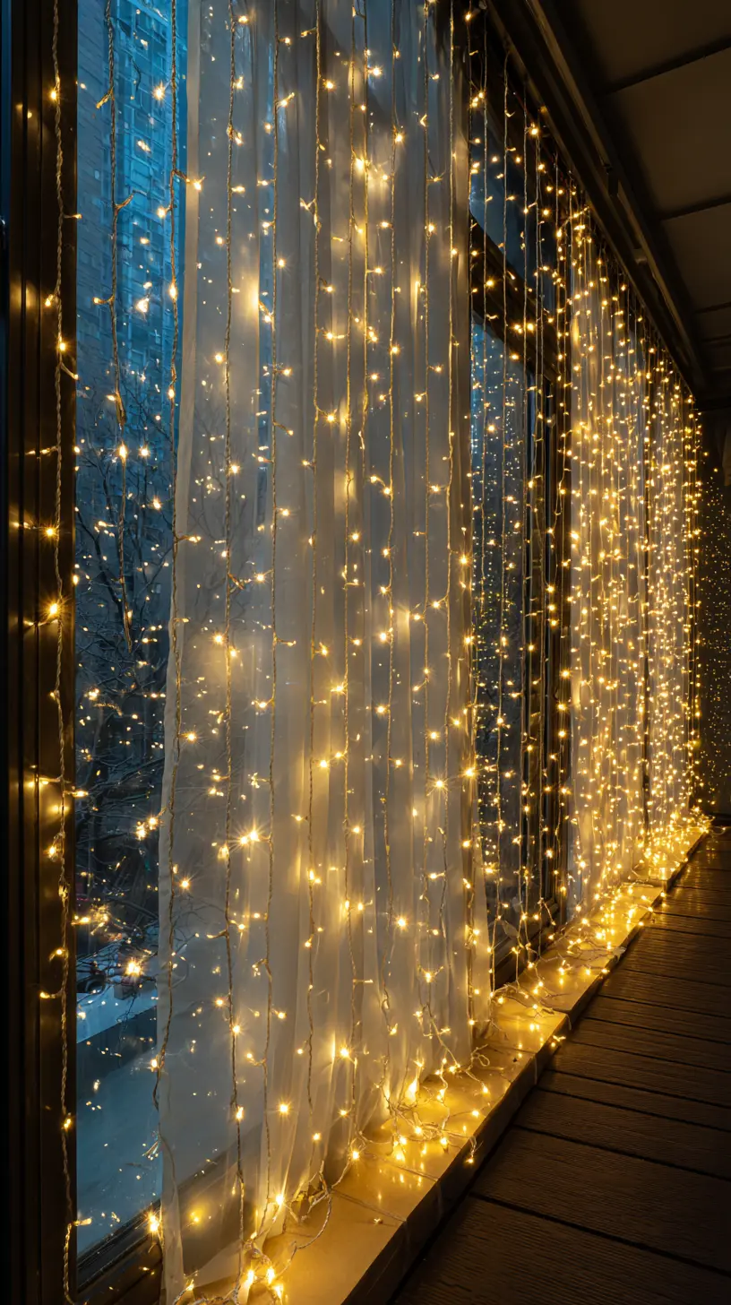 Create a Backdrop of Fairy Lights on Patio Walls