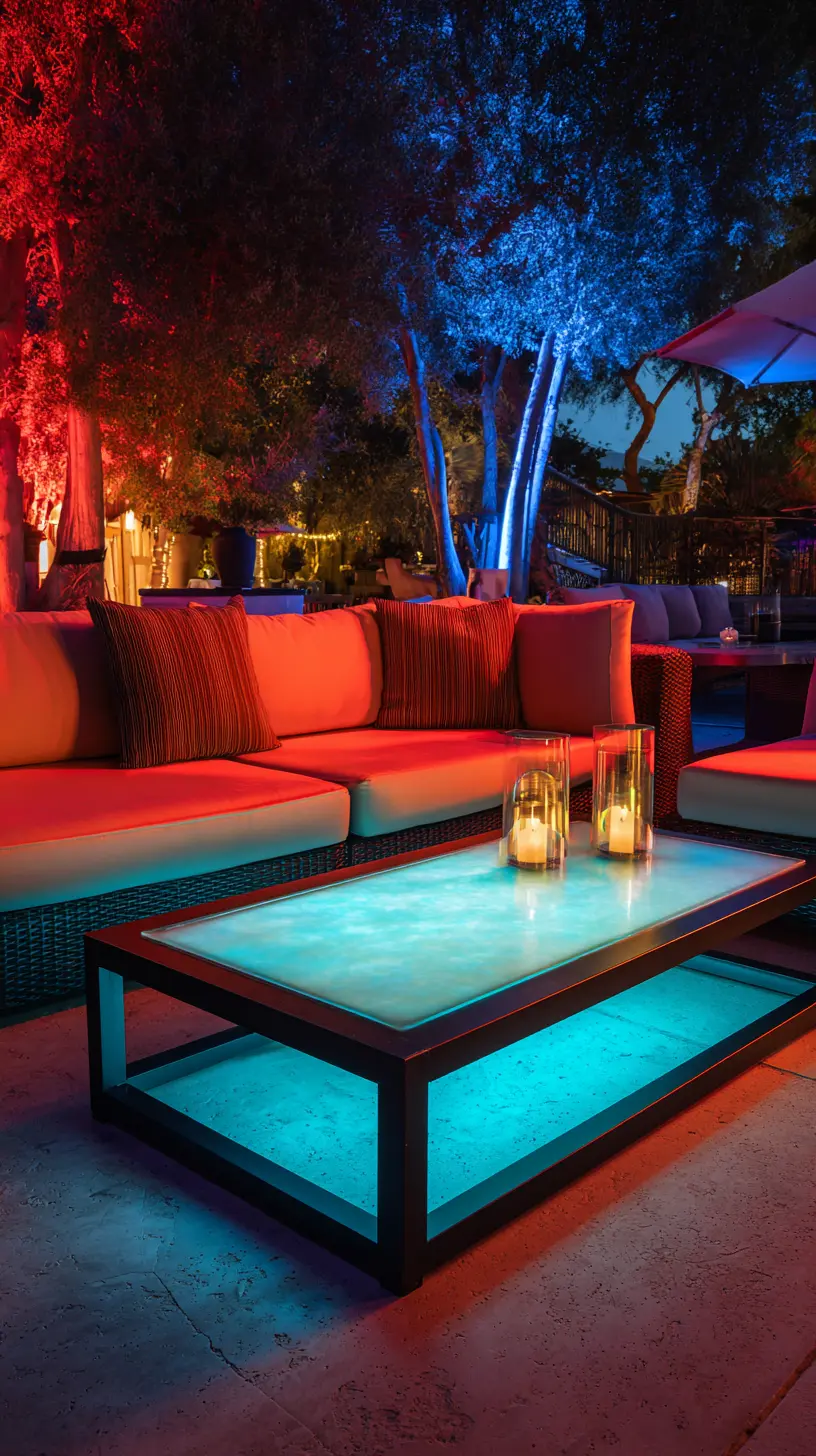Install Illuminated Furniture in Your Garden for Beautiful Nighttime Glow