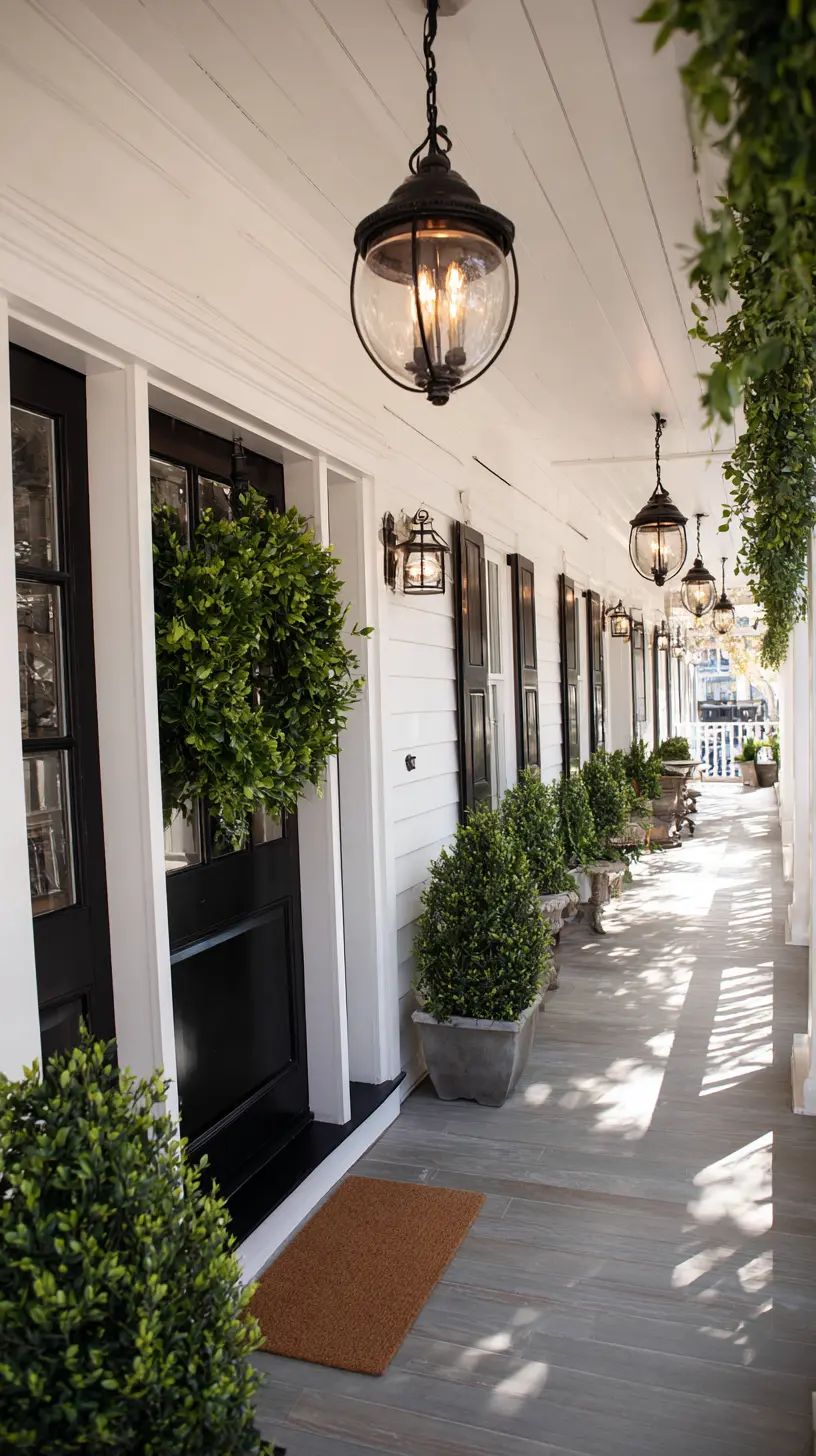 Install Globe-Shaped Sconces on Porch Walls for a Cozy Look