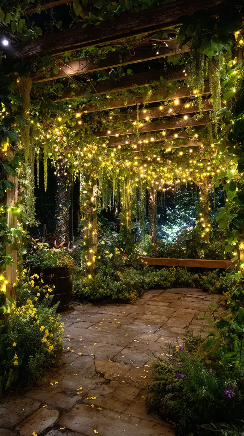 Enhance Garden Entrances With Glowing Artificial Vines for a Warm Welcome