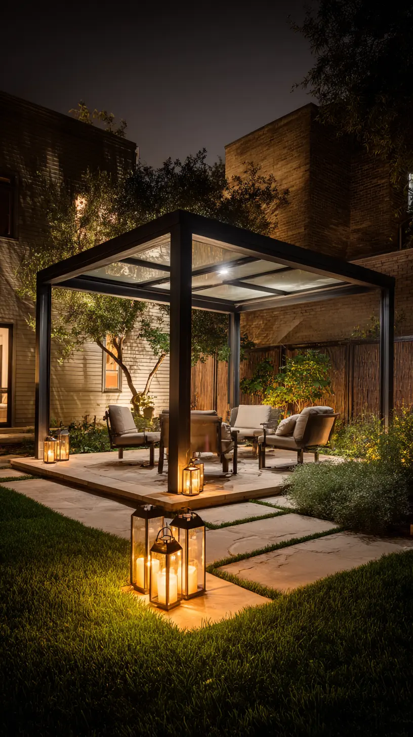 Illuminate Pergola Seating Areas With Decorative LED Floor Lamps