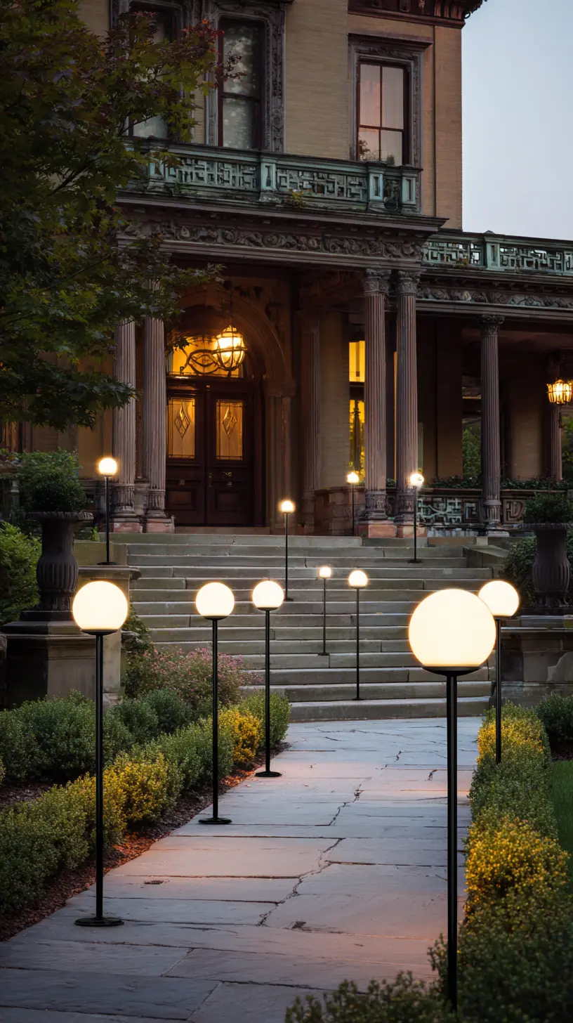 Use Garden Globe Lights to Create a Warm Glow in Your Front Yard
