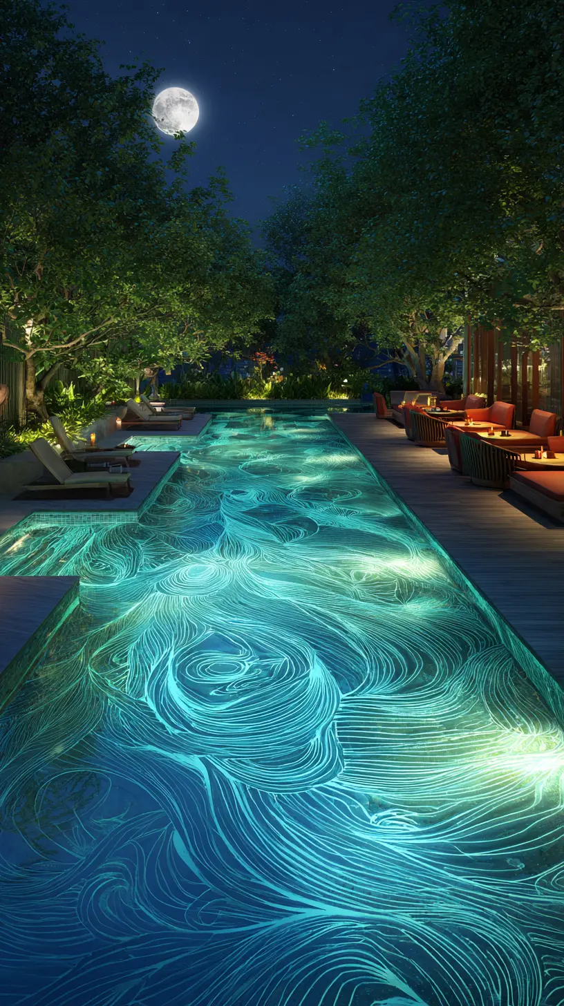 Use Projection Lighting to Cast Patterns on the Pool Surface