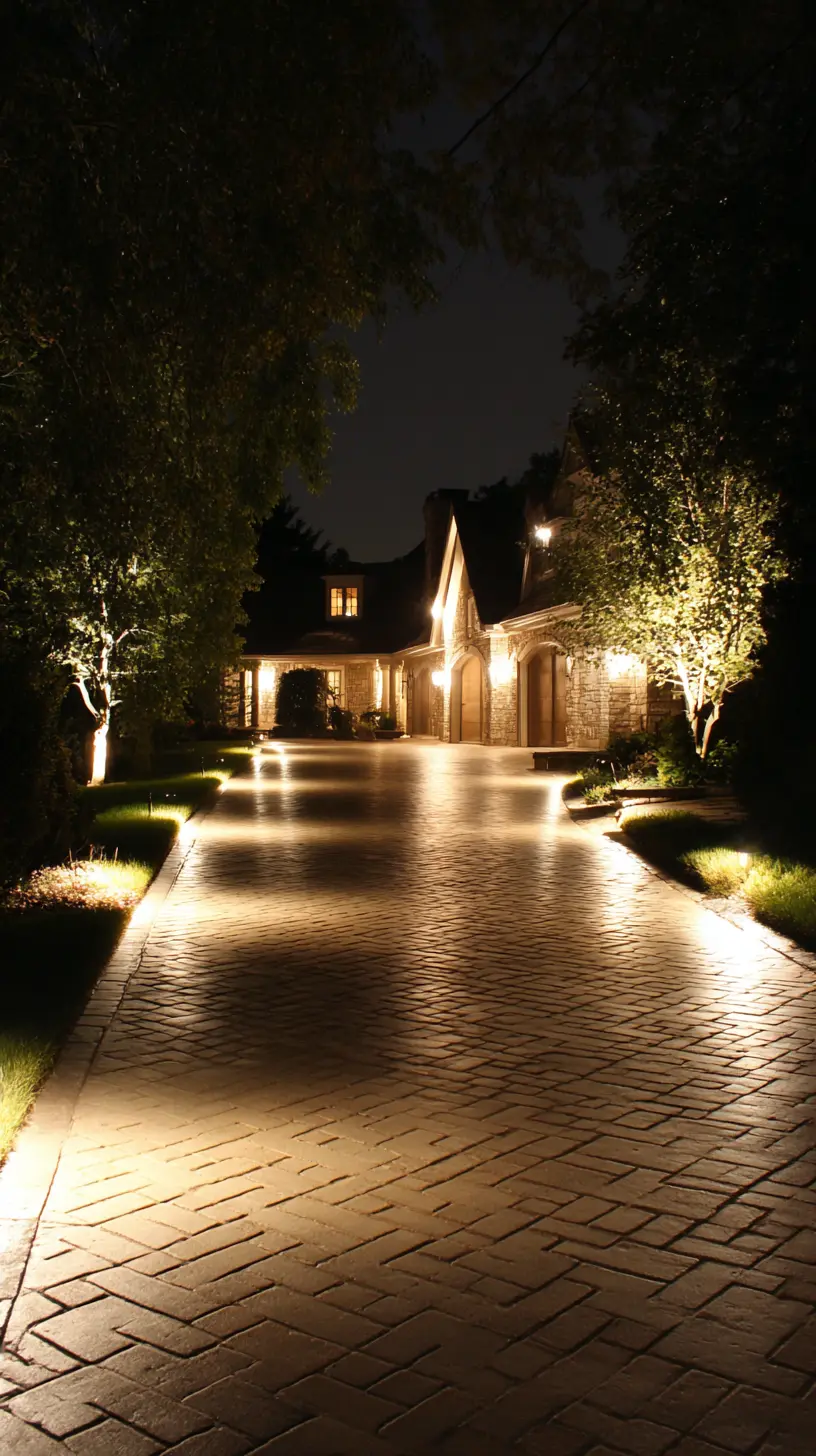 Embed Reflective Pavers With Integrated LED Lights Into Pathways That Double as Driveways