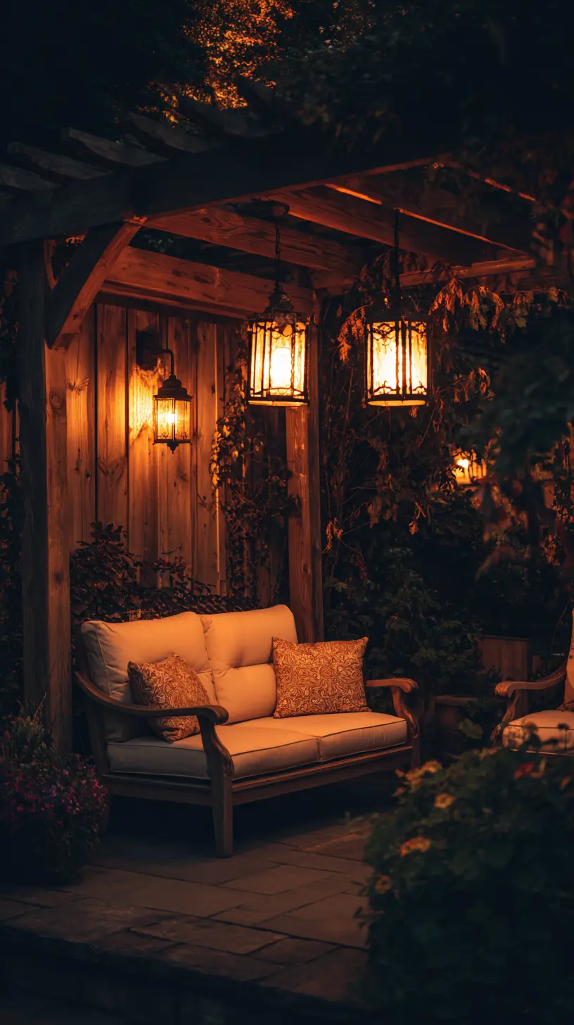 Hang Moroccan Lanterns From the Pergola Roof for an Exotic Look