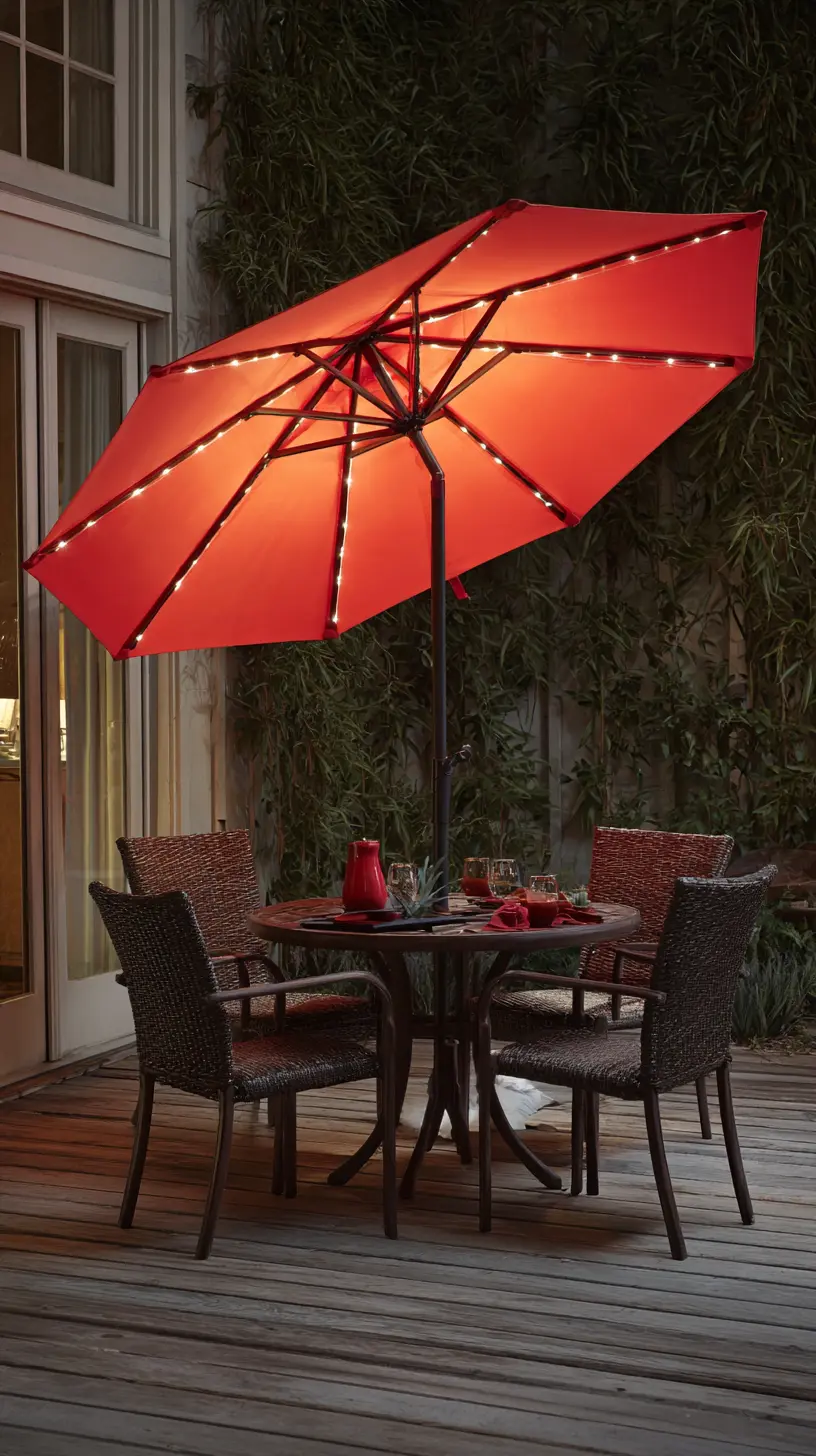 Create a Cozy Seating Area in Your Patio With LED Patio Umbrella Lights