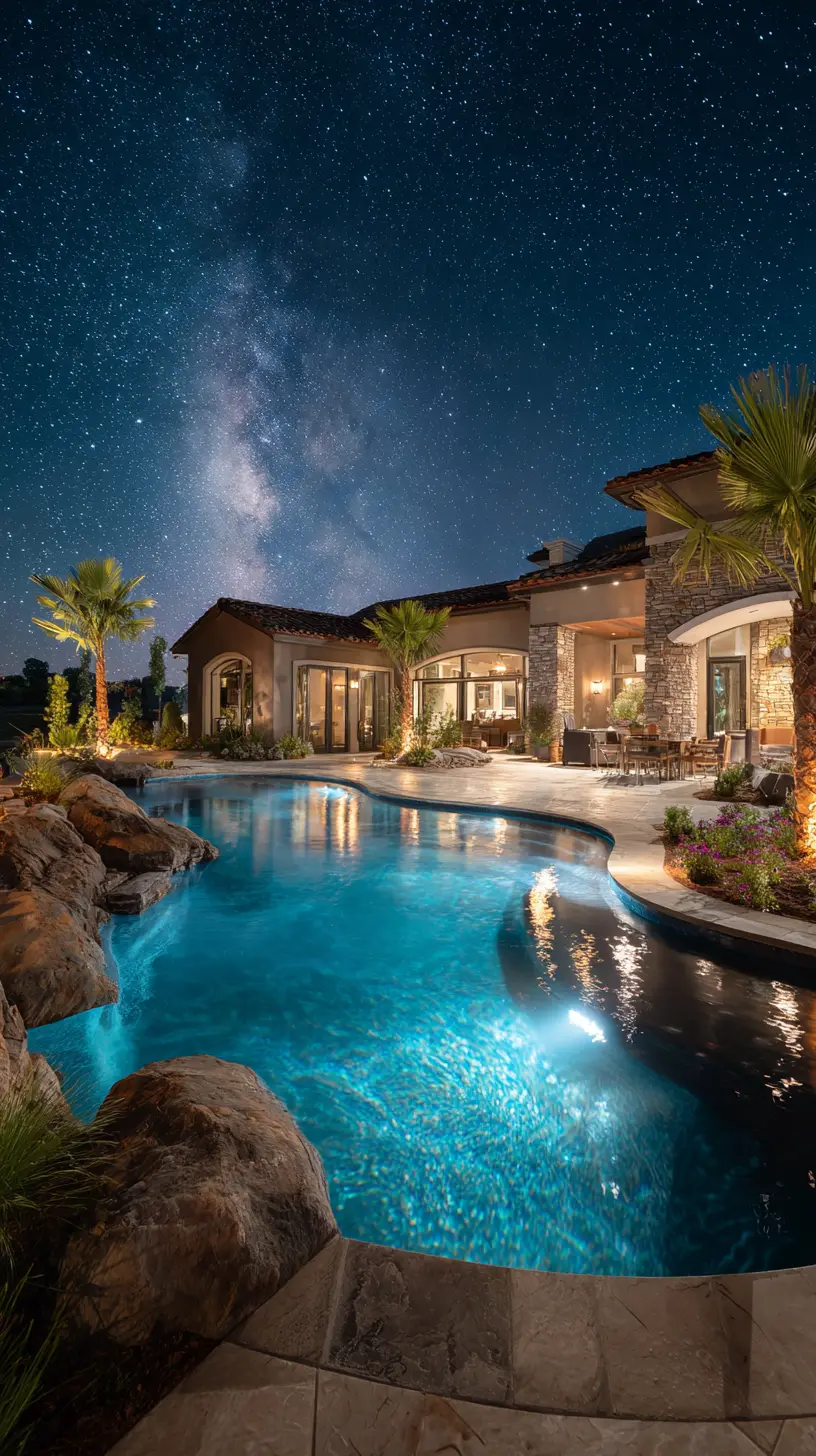 Embed Fiber Optic Lights in the Pool Floor