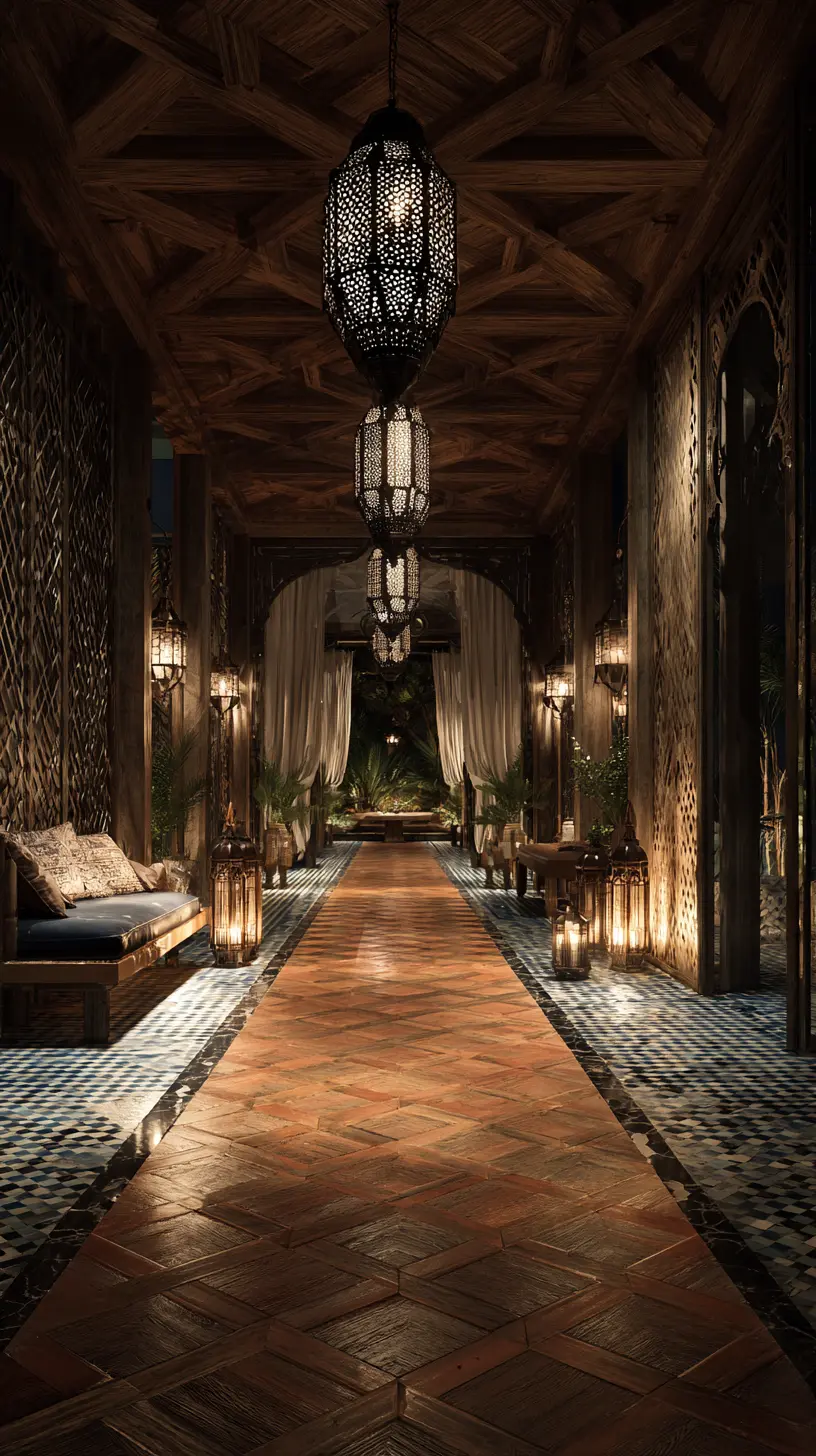 Hang LED Moroccan Lanterns From the Porch Ceiling for a Mesmerizing Look