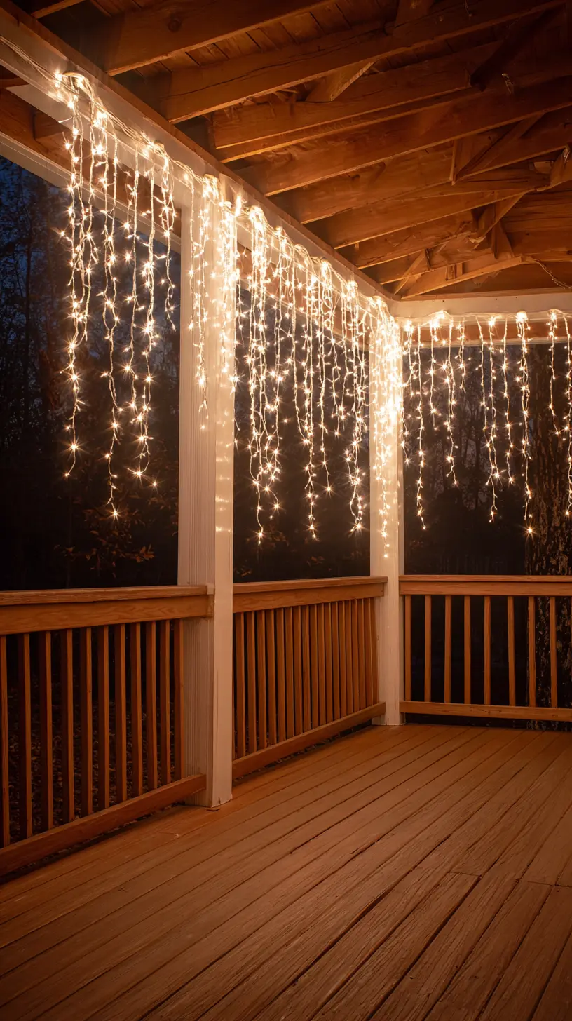 Hang LED Curtain Lights From Pergolas or Along Fences for Vibrance