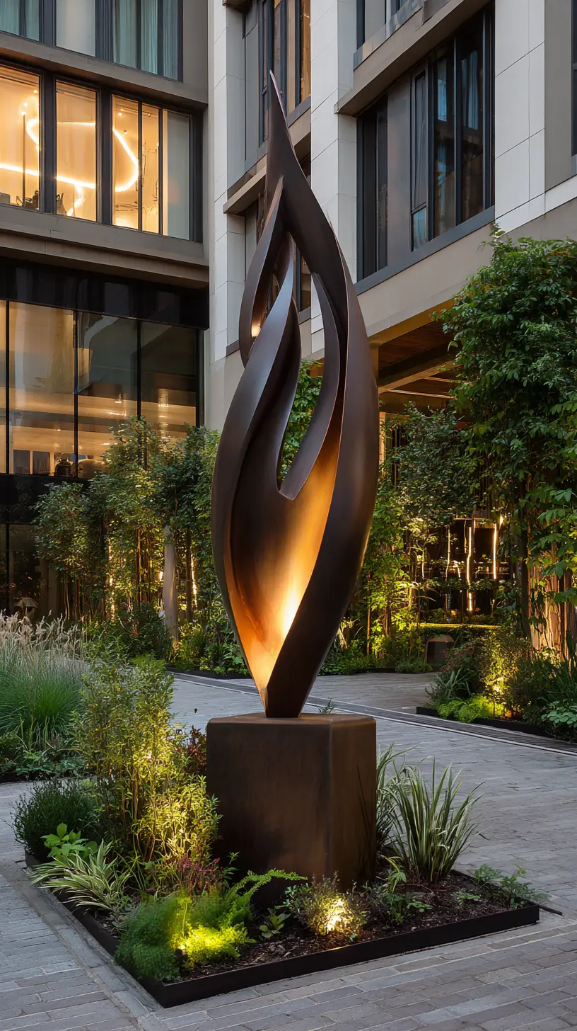 Use Pivoting Spotlights to Highlight Sculptures