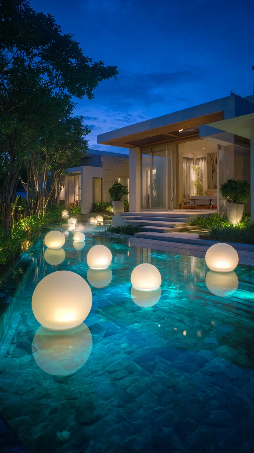 Decorate Your Patio Side Pool With Inflatable Floating LED Lights for Flowing Vibrance