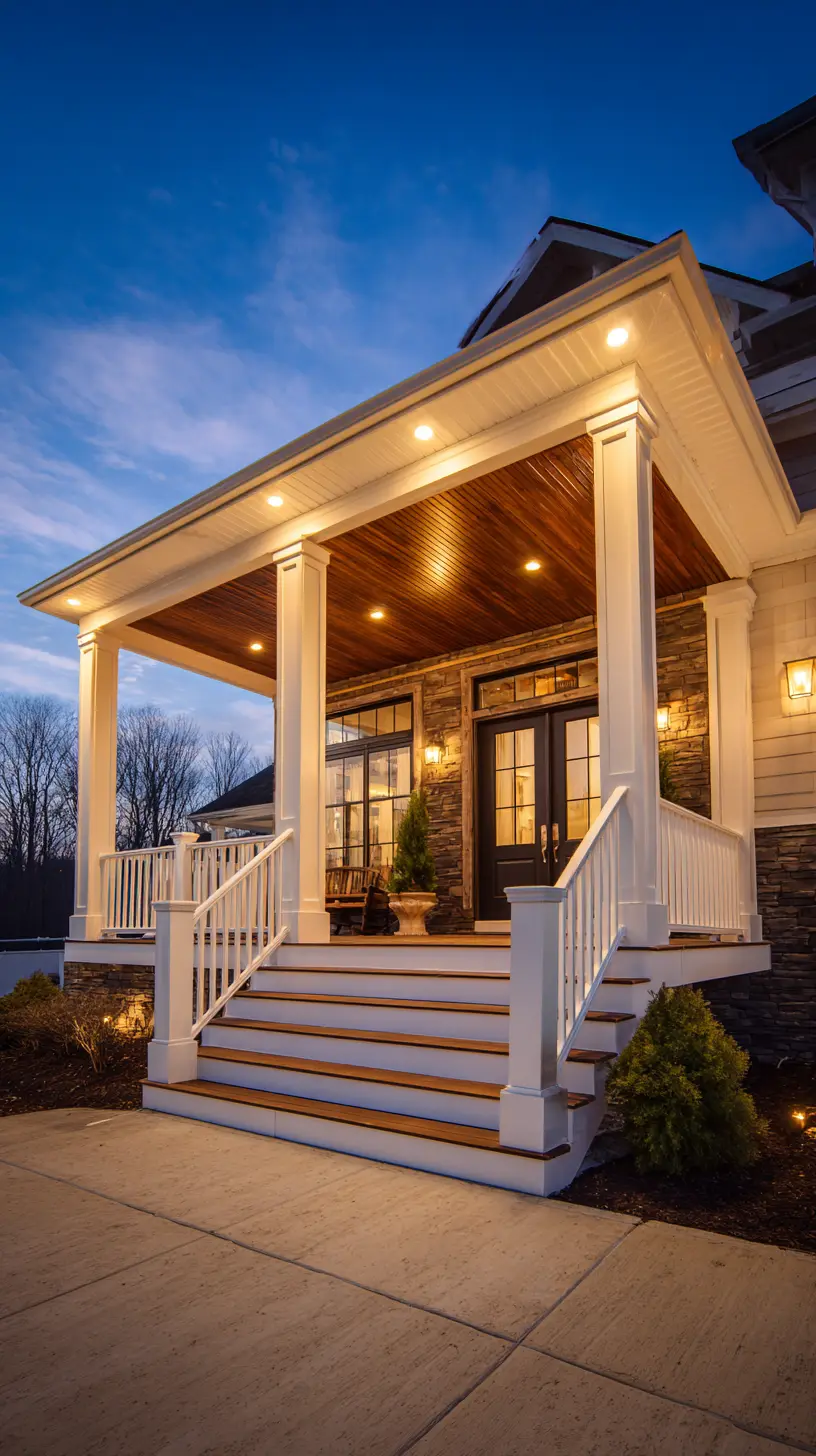 Integrate Recessed Lights Into the Porch Ceiling for a Sleek Look