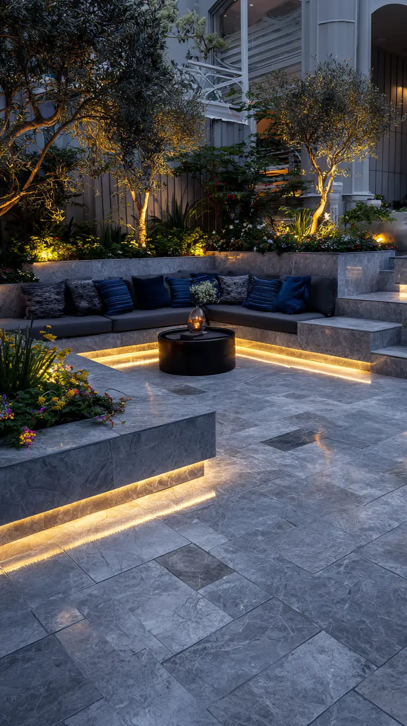 Incorporate Well Lights Into Your Patio Perimeter for Boundary Lighting