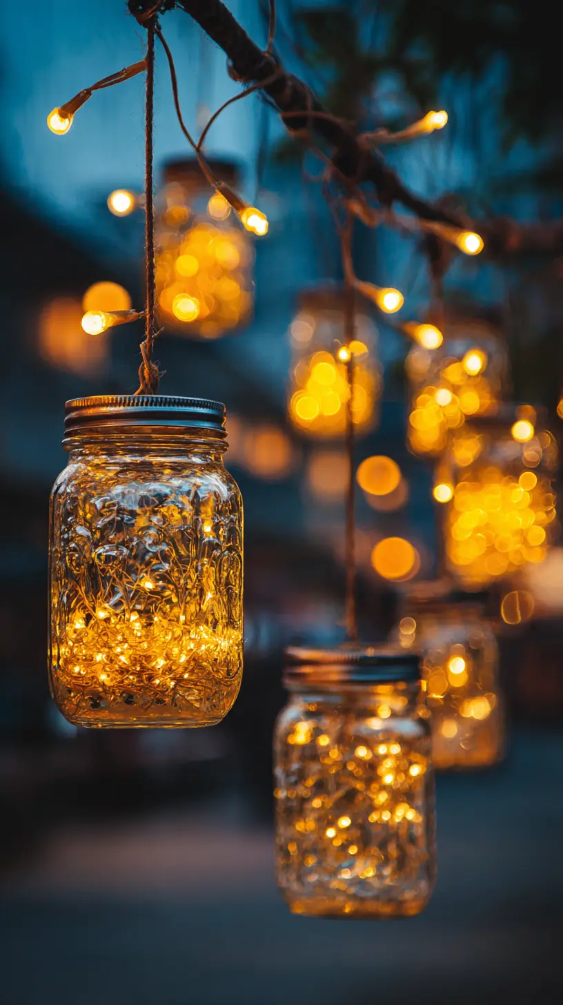 Create Rustic Charm in Outdoor Dining Areas With LED Mason Jar Lights