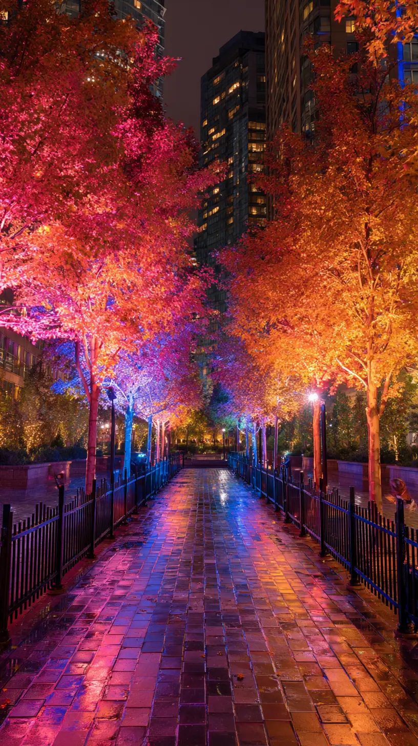 Install LED Spotlights at the Base of Trees for an Uplighting Effect