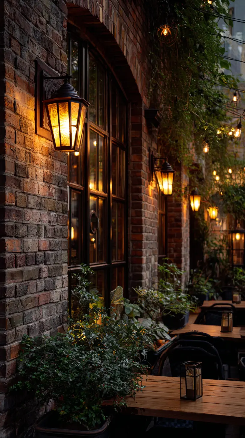 Install Wall-Mounted Candle Lantern Lights Near Outdoor Seating Areas for a Classic Touch