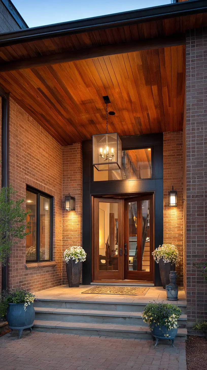 Hang an Elegant Chandelier From the Porch Ceiling for a Touch of Sophistication