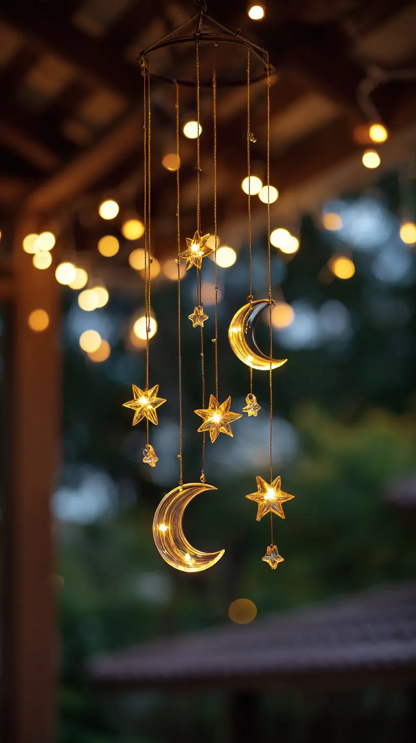 Use Solar Light Wind Chimes for Visual and Auditory Nighttime Serenity