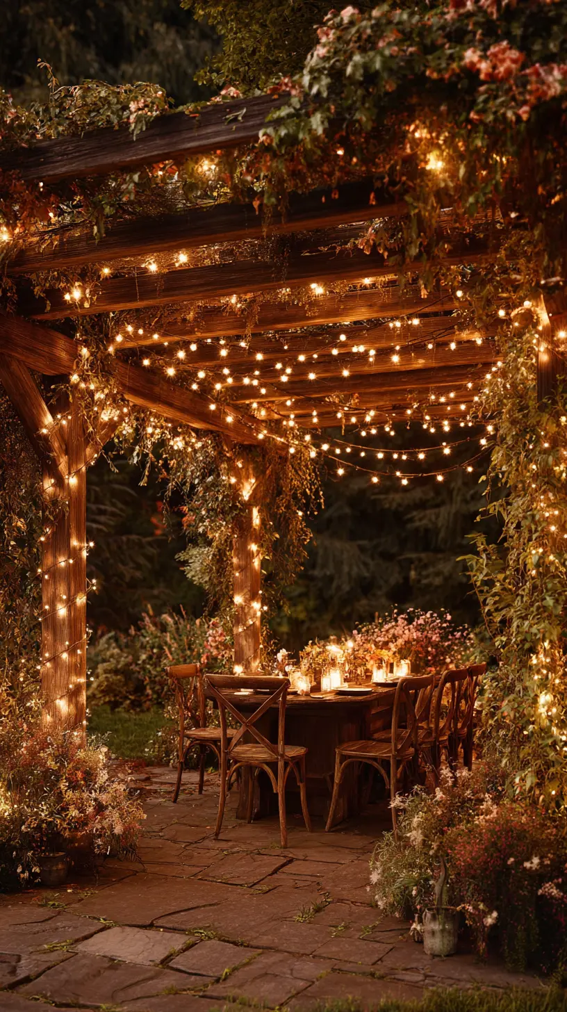 Pergola Lighting With String Lights