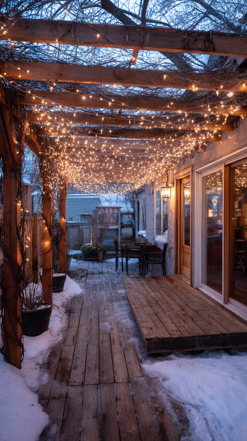 Weave Fairy Lights Through the Pergola’s Lattice Work