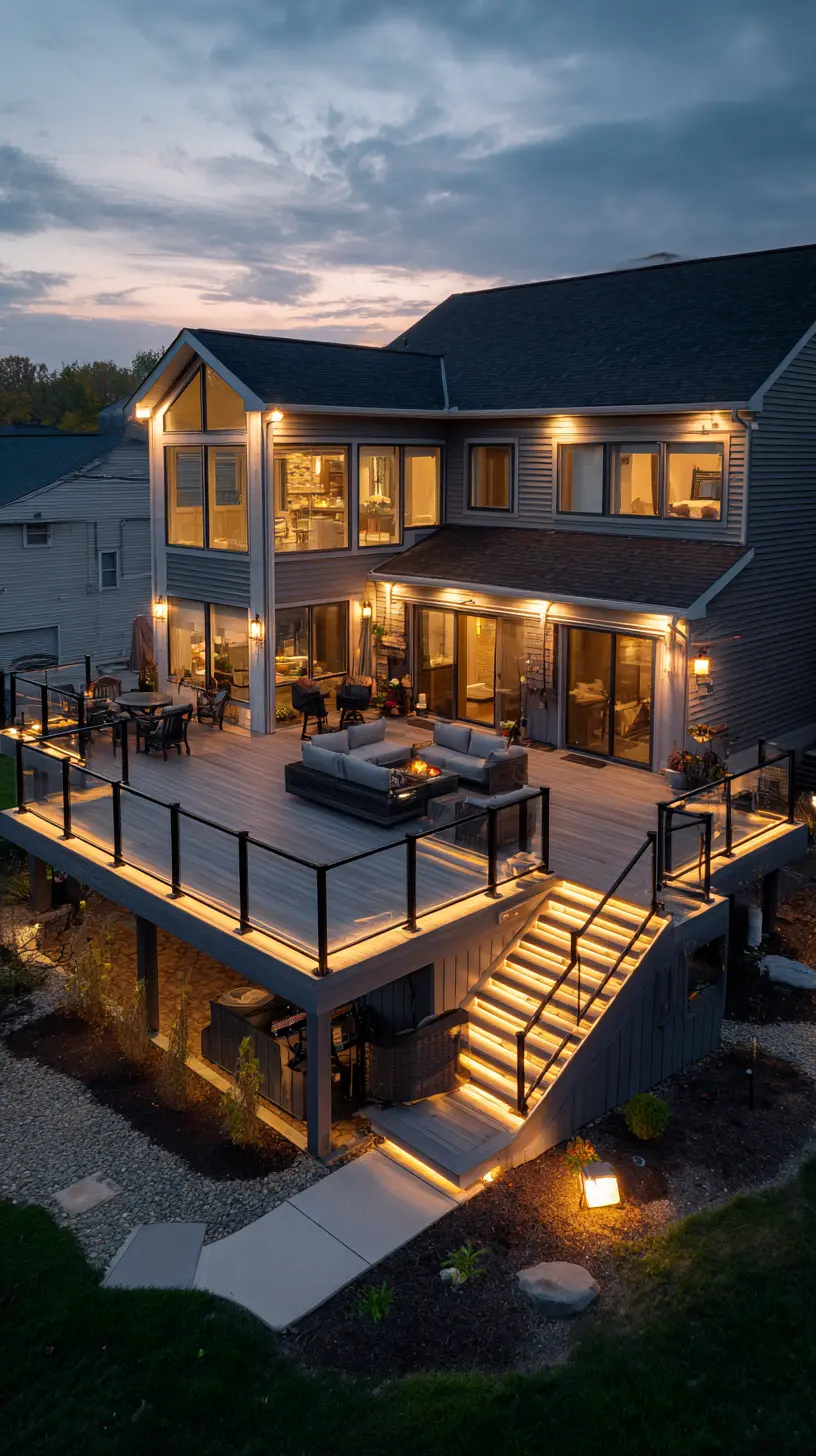 Integrate Recessed Lights Into the Deck Surface