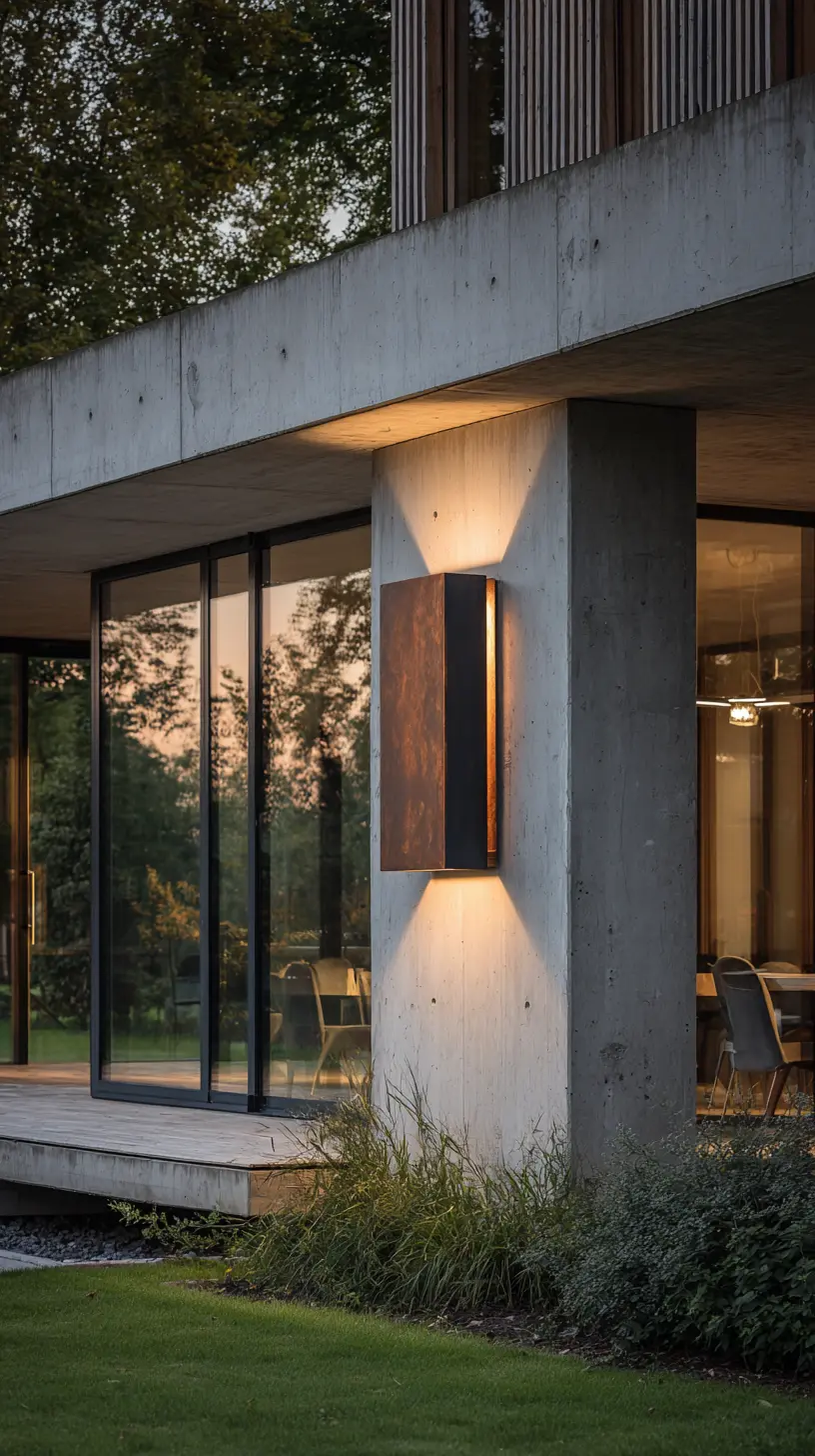Mount Copper Wall Lights on Front and Back Door Walls for Timeless Elegance
