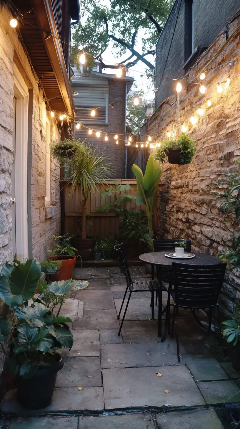 Decorate Patio Walls With Festoon Lights
