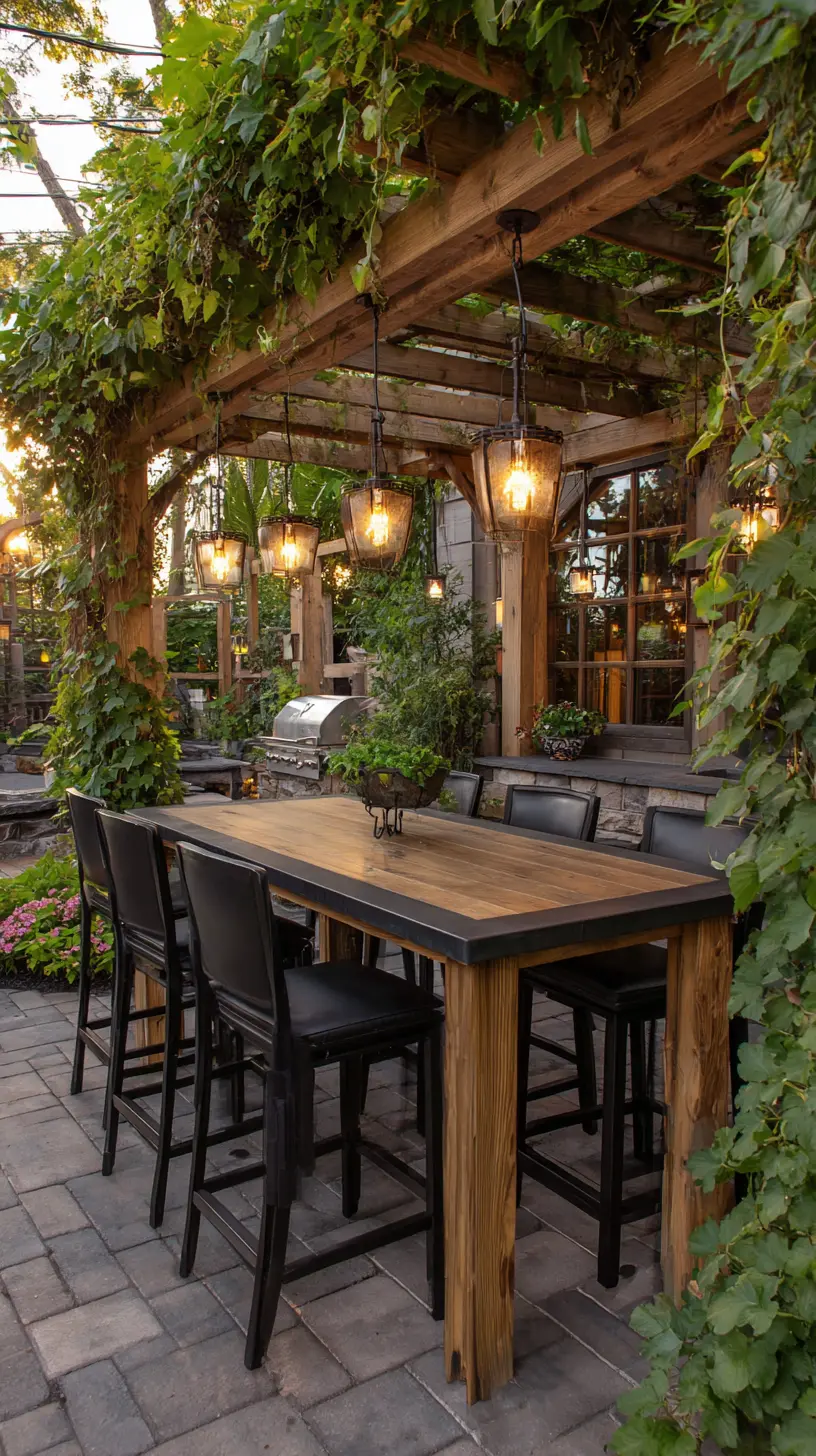 Decorate the Pergola With Pendant Lights