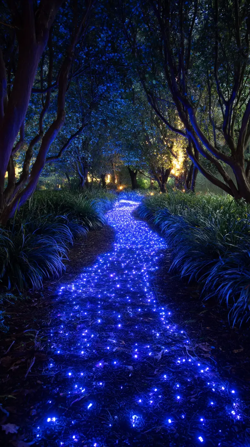 Embed Pebble Lights Along Pathways for a Sparkling Effect