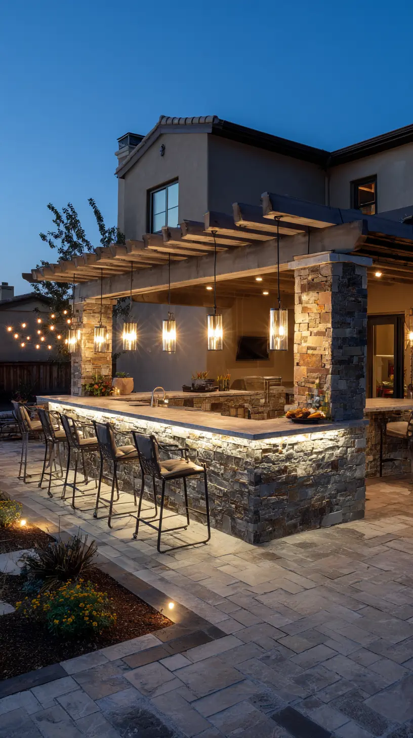 Install Wall Sconces on Outdoor Kitchen Walls
