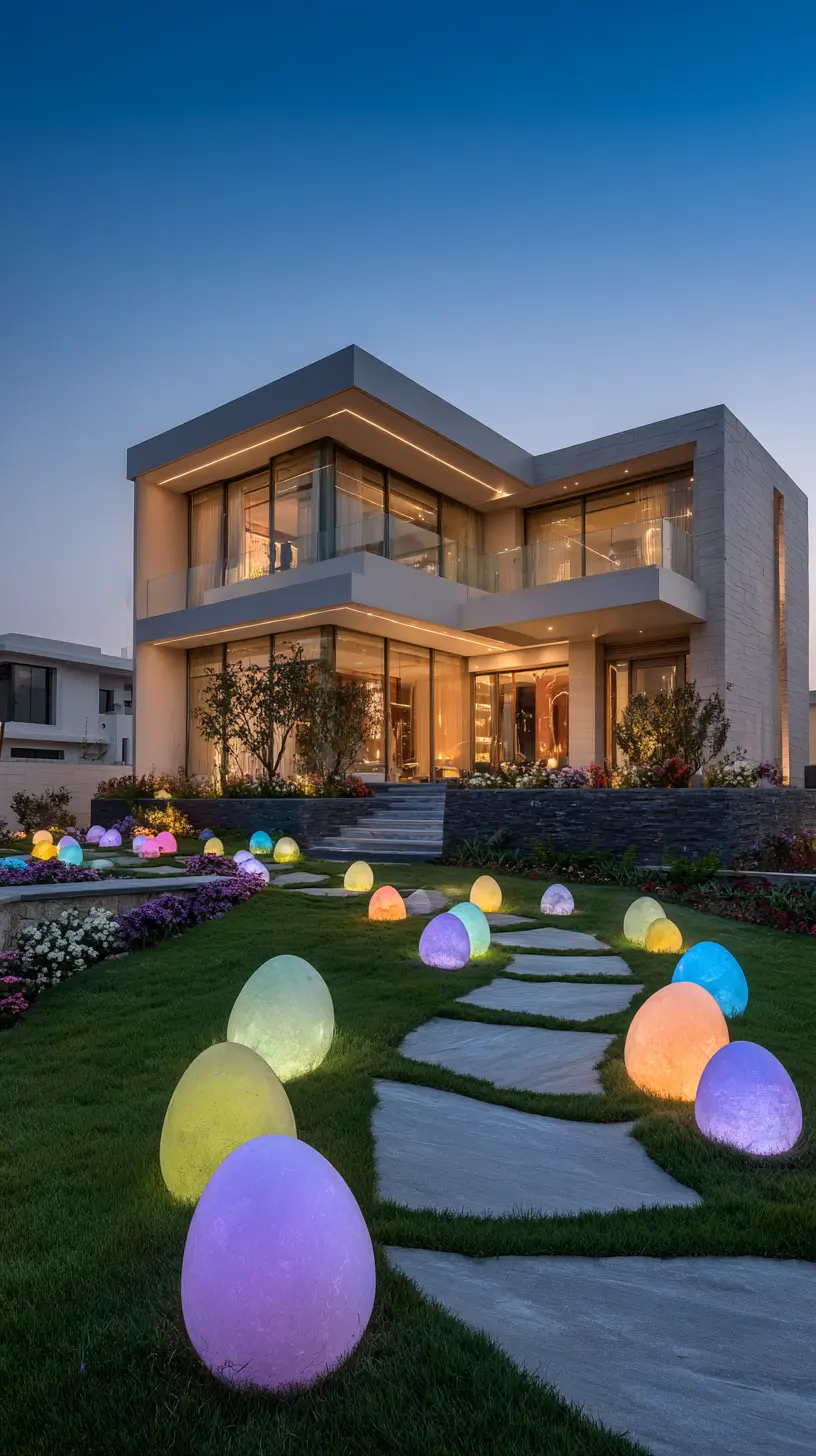 Illuminate Pathways and Walkways With Easter-Themed LED Floor Lamps
