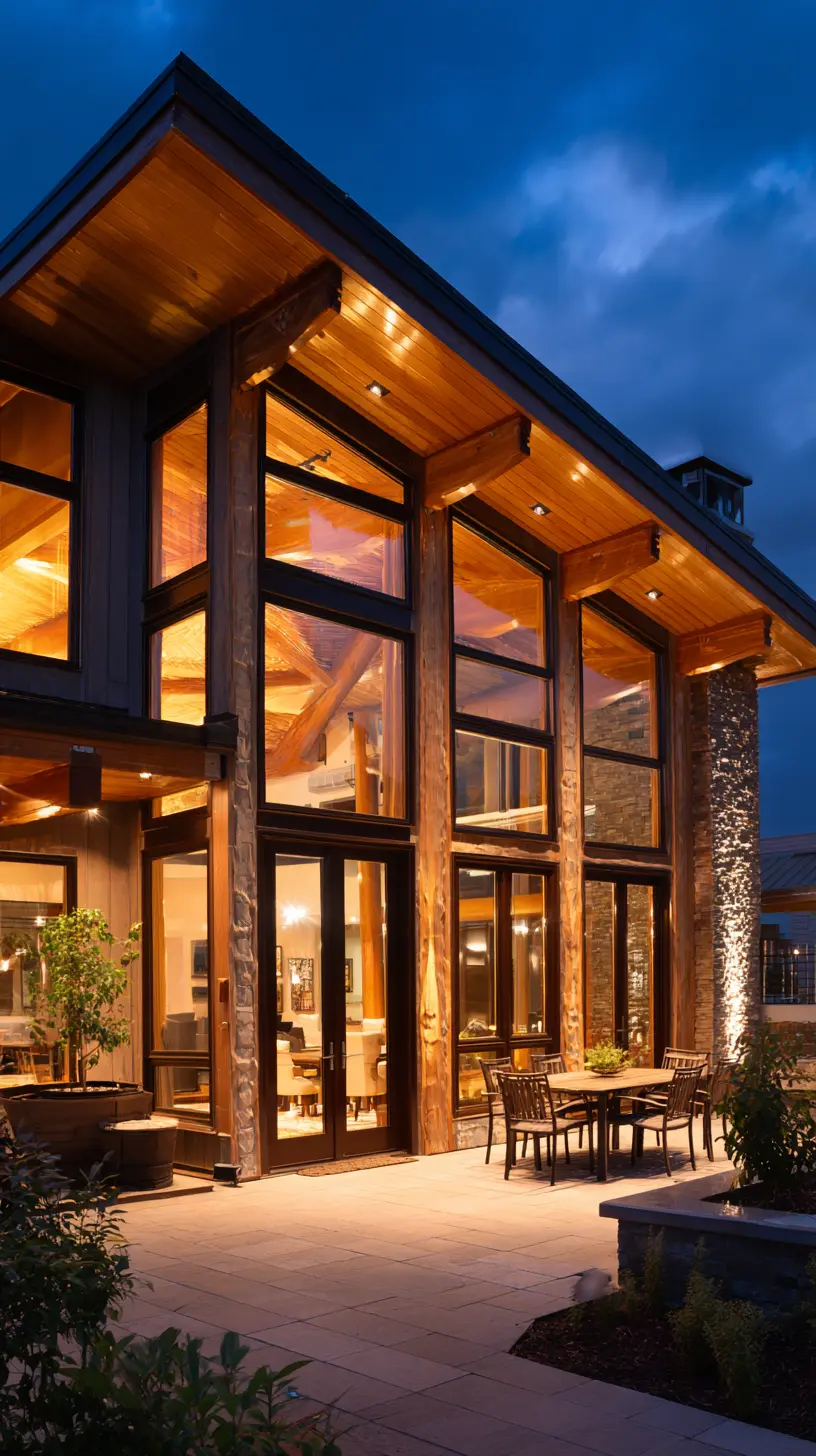 Incorporate Recessed LED Downlights into the Roof Eaves of Your Covered Patio for Nighttime Illumination