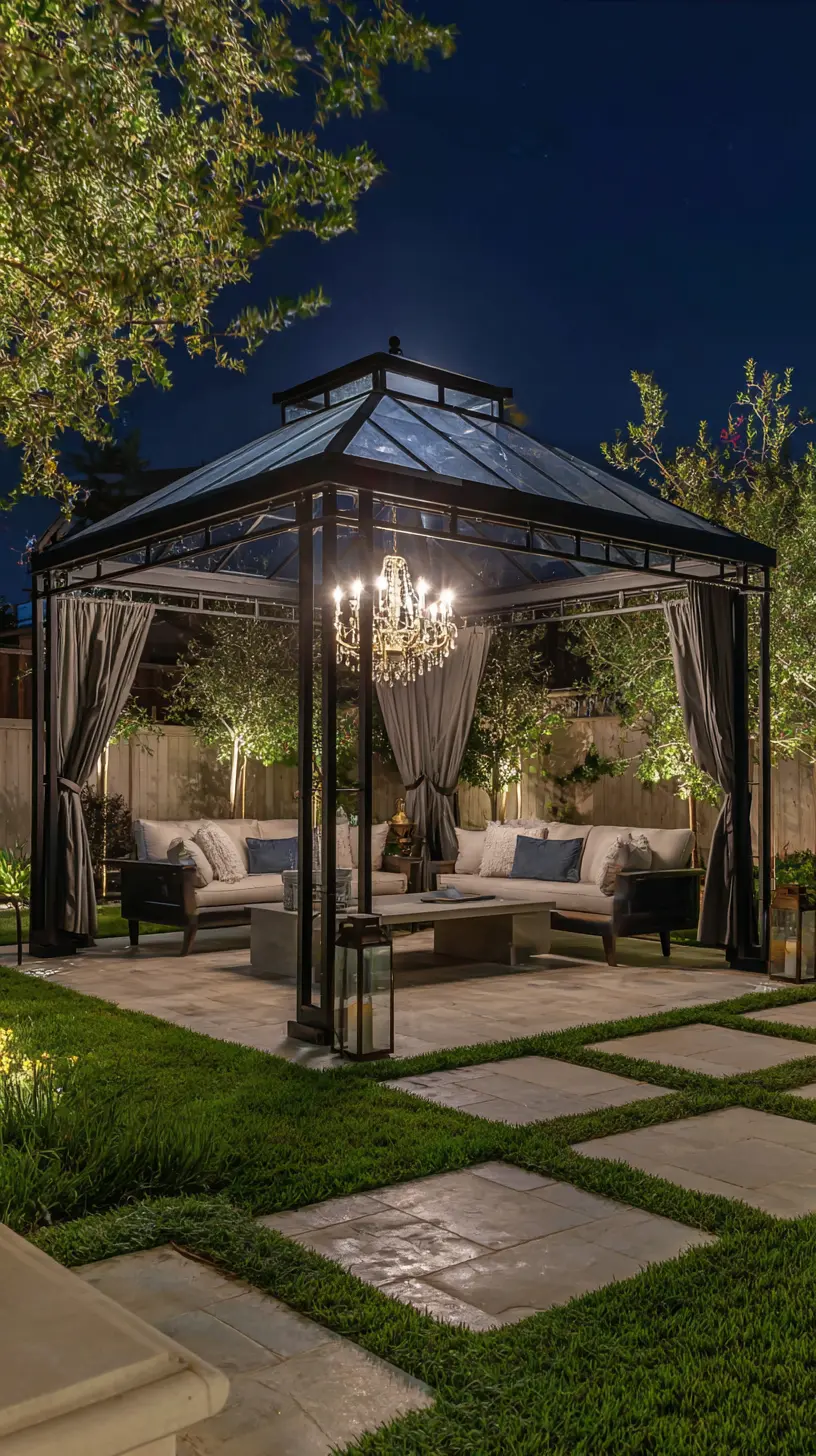 Install a Beautiful Chandelier in the Gazebo