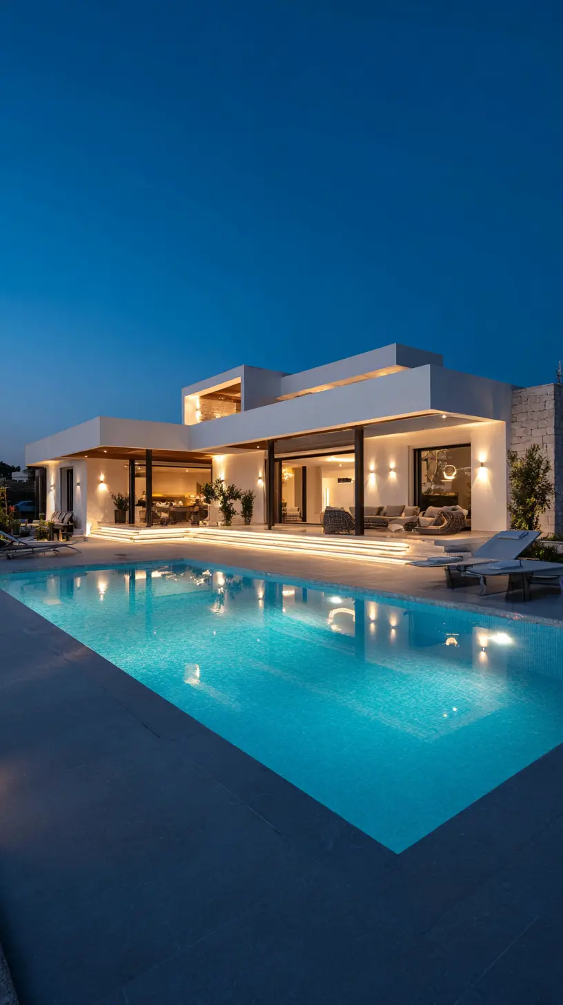 Embed Well Lights Along the Pool Boundary