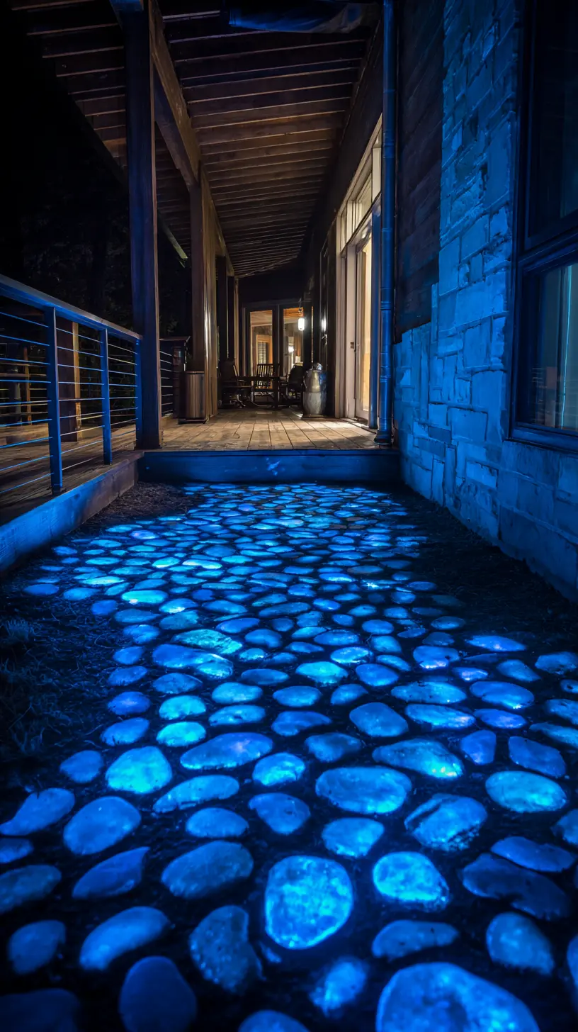 Place Solar-Powered Glow Stones Along Pathways