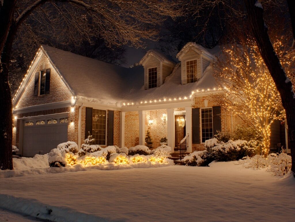 Classic Christmas Lights for a Cozy Home Exterior