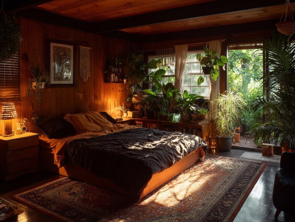 9. Jungle-Inspired Garden Bedroom Retreat