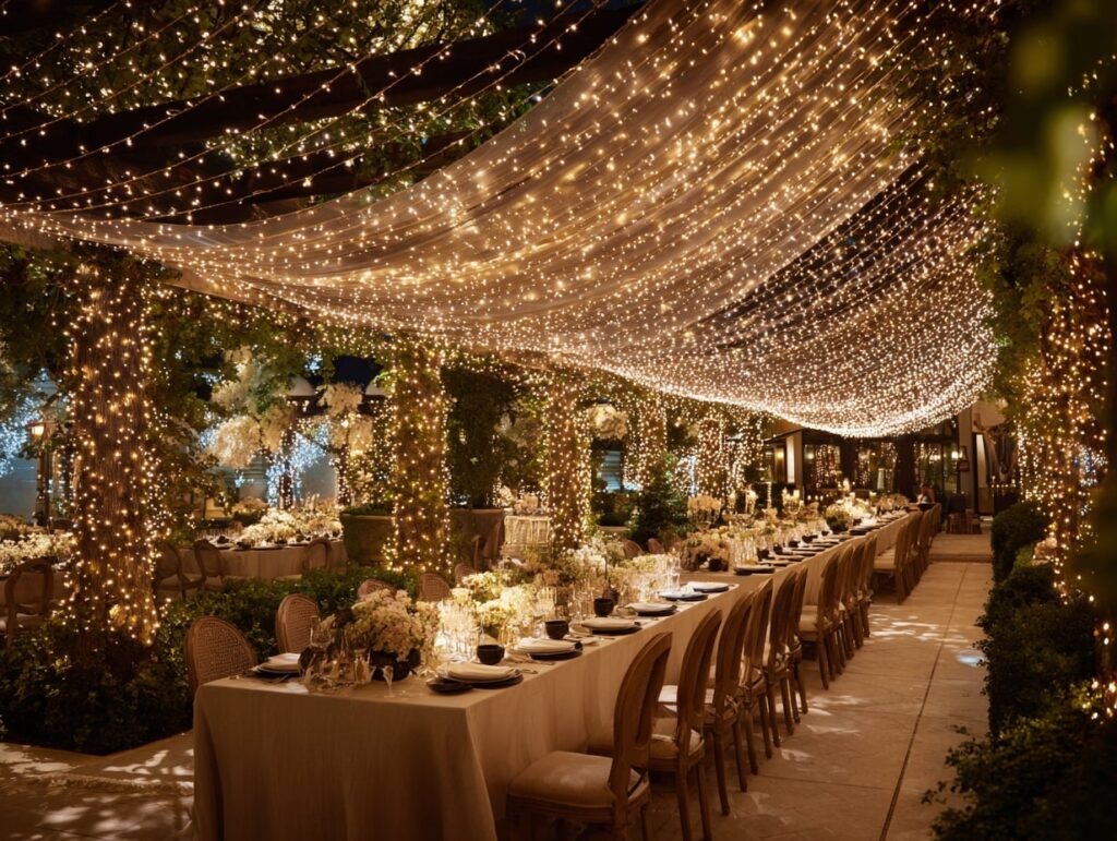 Twinkling Light Canopy for a Winter Night