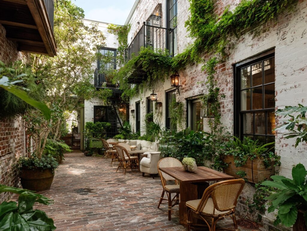 3. Courtyard Patio Wrapped in Vintage Charm