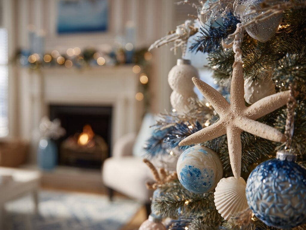 Coastal Christmas Tree with Nautical Touches