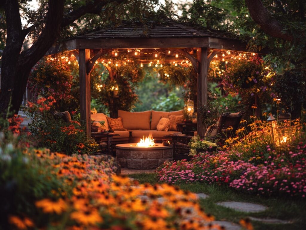 Boho Fire Pit Lounge Nook